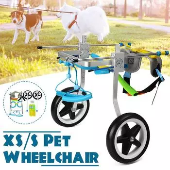 2 размера, инвалидная коляска для домашних животных, алюминиевая прогулочная тележка, скутер для инвалидов, регулируемая задняя нога, противоударный инструмент для ходьбы XS