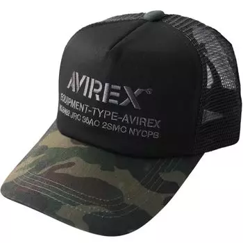 2 размера Стандартная военная сетчатая кепка XL LL Большой размер Кепка-ушанка Большой размер Летний размер Подходит НУМЕРАЦИЯ [Avirex] Мужская (Один Мост, Камуфляж)