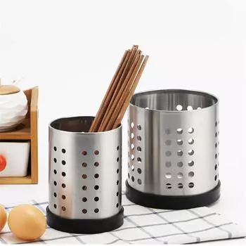 2-размерная стойка для хранения палочек для еды из нержавеющей стали для домашней кухни, многофункциональная вилка, ложка, столовые приборы, держатель для слива, органайзер, аксессуары