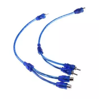 2 RCA Female To 1 RCA Male Splitter Car Audio Adapter Cable Проводной соединитель Автомобильная аудиосистема Сабвуфер Портативный динамик CHINA