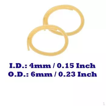 2 резиновых шланга с резиновой лентой диаметром 6 мм