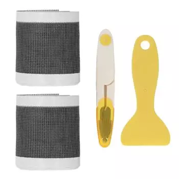 2 Rolls Disposable Shower Drain Mesh Sticker PVC Linear Shower Drain Cover Hair Catcher with Removal