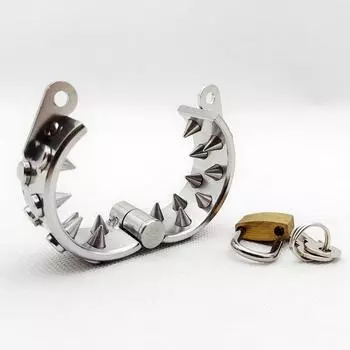 2-рядные зубы из нержавеющей стали, кольца для пениса, замок 1 pcs