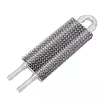 2-рядный масляный радиатор трансмиссии из алюминиевого сплава 233 мм, универсальный комплект масляного радиатора двигателя с трубой для серебряный