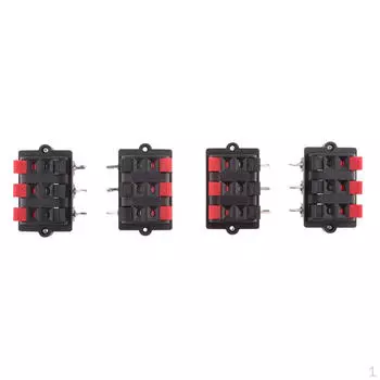 2-рядный зажим для динамиков, 6-позиционный аудиокабель, кнопки