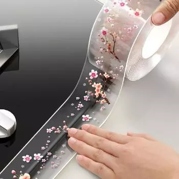 2 рулона 300 см прозрачная лента для герметизации цветка водонепроницаемая ПВХ клейкая лента для ванной туалета ванна герметизирующая лента для кухни герметик для кромок стен наклейка герметик полоска