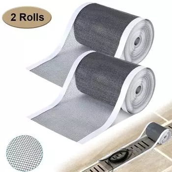 2 рулона 4,72x157 дюймов 3,93x196 дюймов Разрезаемый уловитель волос для сливного отверстия для душа, самоклеящиеся наклейки для сливного отверстия в полу, одноразовый сетчатый фильтр для раковины 2Rolls-100mmx5m/3.93x196inch Per Roll