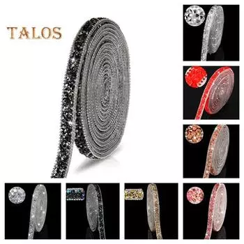 2 рулона ленты со стразами шириной 1 см и длиной 1 ярд, самоклеящиеся материалы для украшения одежды, обуви, торта, стразами 1cm серый