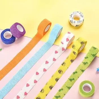 2 рулона повязки для ухода за пальцами для студентов, пишущих, противоизносные мозоли, самоклеящаяся повязка на раны, спортивная эластичная лента as the picture