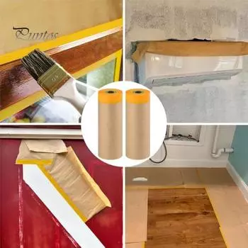 2 рулона предварительно проклеенной маскировочной бумаги с высокой липкостью, водонепроницаемой, многоцелевой, ширококлеящейся, защитной бумаги для драпировки 30cm зелёный