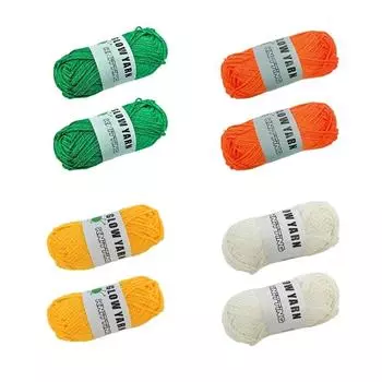 2 рулона пряжи Glow in The Dark полиэстеровая пряжа 55 ярдов в рулоне пряжа для вязания крючком X3UC