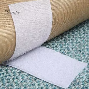 2 рулона самоклеящейся ленты-липучки с клейкой основой, простая в использовании лента-липучка для предотвращения скольжения для ковров чёрный