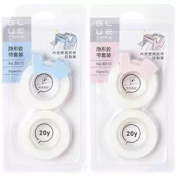 2-рулонная прозрачная лента для исправления ошибок с резаком для творчества, печати чернилами, копирования, переноса, лента для записной книжки