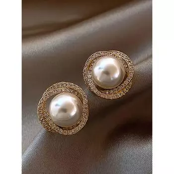 2 серьги в стиле ретро с французскими лепестками розового жемчуга, подходящие для повседневного ношения женщинами