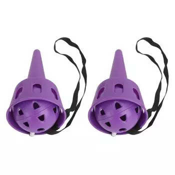 2 Set Catch A Ball Set Plastic Matte Surface Stable Grip Throw and Catch Ball for Reflexivity фиолетовый