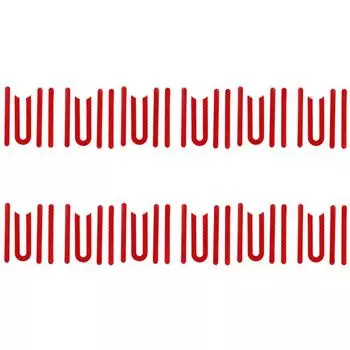 2 Set PVC Electric Scooter Reflective Stickers Warning Decal for M365 Red DE