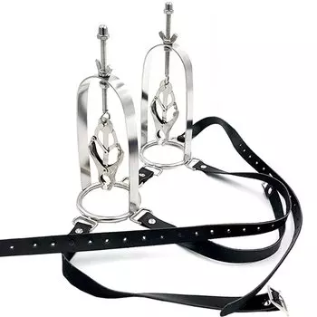 2 Sets Nipple Clamps Stainless Steel Women SM Breast Cage Torture Extreme Seduction Game SM Slave Play Nipple Development Men Unisex Nipple Torture