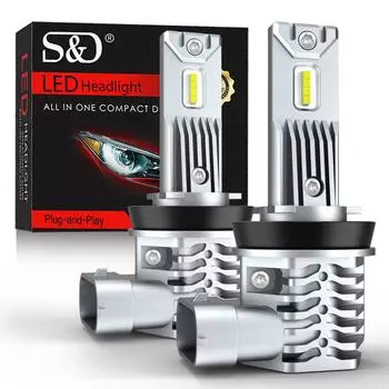 2 шт. 10000 лм H4 светодиодные лампы беспроводные H8 H11 автомобильные фары 9005 HB3 светодиодные лампы 9006 HB4 безвентиляторные фары для автомобильных противотуманных фар 6500K белый H11 H8 H16(JP)