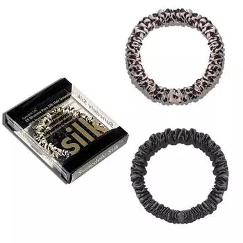 2 шт. 100% чистый шелк тутового дерева резинки для волос ручной работы женские аксессуары для волос для девочек чистый цвет натуральные резинки для волос коробка