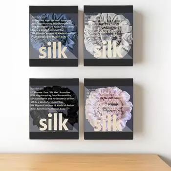 2 шт. 100% чистый шелк тутового дерева резинки для волос ручной работы женские аксессуары для волос для девочек натуральные однотонные резинки для волос