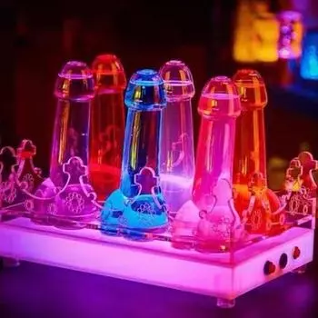 2 шт. 100 мл Бокал для вина Забавная форма пениса Прозрачный пищевой бар Ночной клуб Мальчишник Шампанское Виски Пиво Напиток Напиток Сок Коктейльная чашка 2pcs