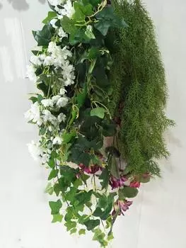 2 шт. 100 см искусственные растения поддельные настенные травы длинные виноградные листья пластиковые зеленые растения для домашнего сада свадебный декор зелёный
