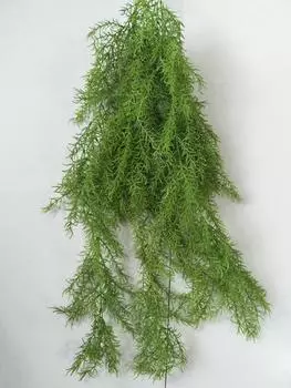 2 шт. 100 см пластиковые листья искусственные настенные подвесные травы длинные лозы искусственные растения зеленые растения для домашнего сада свадебный декор зелёный