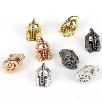 2 шт. 10*15 мм спартанский шлем модные металлические аксессуары для ювелирных изделий DIY очаровательное украшение 10*15mm 2pcs золотой