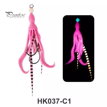 2 шт. 10,5 см/7 г мягкая приманка для ловли кальмаров из термопластичного эластомера с крючками с двумя бородками, светящаяся в темноте бионическая цветная искусственная приманка для ловли пресноводных и соленых кальмаров розовый