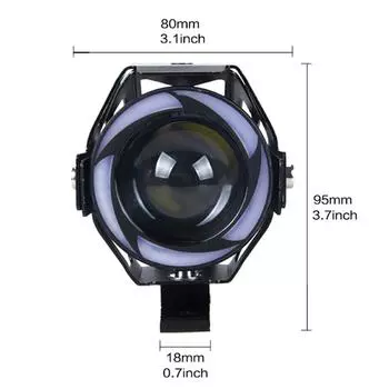2 шт. 10-80 В светодиодная фара для мотоцикла U7 точечные лампы ДХО + переключатель на руль