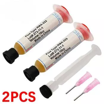 2 шт. 10 куб. см паяльная паста флюс RMA223 паяльная паста смазка компьютерный чип мобильный телефон светодиодный ремонтный инструмент