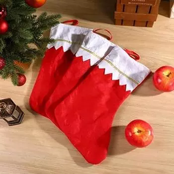 2 шт./10 шт. белые, красные рождественские чулки с золотой отделкой, праздничные украшения, 3D носки, праздничные поставки 10 pcs