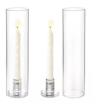 2 шт./10 шт. стеклянные подсвечники Hurricane для конических свечей с цилиндрическими крышками подставки для подсвечников для свадебного декора