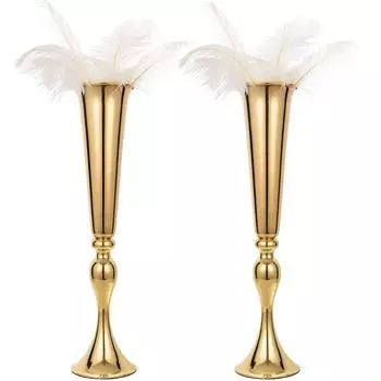 2 шт. / 10 шт. универсальные металлические свадебные вазы для украшения центра стола, металлическая ваза в форме трубы, дорожный поводок для свадебного ужина, украшение центра стола для вечеринки