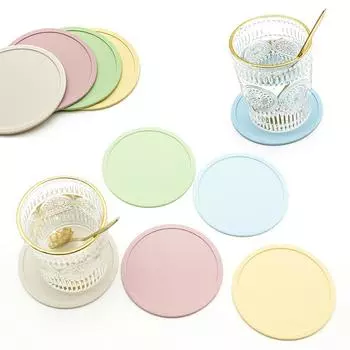 2 шт. 10 см силиконовая подставка под стакан, термостойкая, нескользящая, с приподнятым краем, круглая, для напитков, кофе, чая, держатель для кухонных принадлежностей