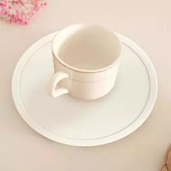 2 шт., 10 см, силиконовая подставка, термостойкая, нескользящая, с приподнятым краем, защита от разливов, столешница, круглая подставка для напитков, кофе, чая, подстаканник, кухонные принадлежности синий