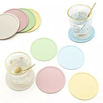 2 шт., 10 см, силиконовая подставка, термостойкая, нескользящая, с приподнятым краем, устойчивая к разливу, круглая столешница, круглая, для напитков, кофе, чая синий