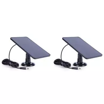 2 шт. 10 Вт 5 В солнечная панель монокристаллическая настенное крепление для освещения (Черный порт постоянного тока)