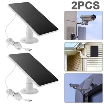 2 шт. 10 Вт 5 В солнечная панель монокристаллическая настенное крепление для освещения (Белый порт типа C