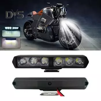 2 шт., 10 Вт, светодиодная фара для мотоцикла, 6 бусин, супер яркий сильный свет, внешний водонепроницаемый противоударный прожектор для мотоцикла чёрный