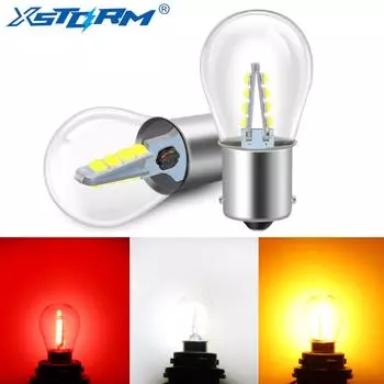 2 шт. 1156 1157 светодиодные лампы BA15S BAY15D P21W P21/5W LED R5W R10W автомобильные указатели поворота фонарь заднего хода 3030 чипы 12 В автомобильные белые красные желтые 1156 BA15S P21W белый