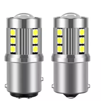 2 шт. 1156 1157 T20 светодиодные 7440 7443 T25 3156 3157 светодиодные лампы 15SMD 3030 чипы автомобильные резервные фонари заднего хода супер яркие 6000K 12 В авто лампа 2Pcs-T20/7440/7443 белый