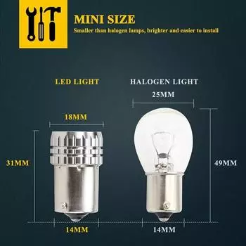 2 шт. 1156 BA15S 1157 BAY15D светодиодная лампа 2015 15SMD светодиодные лампы сигнальный фонарь стоп-сигнал заднего хода дневные ходовые огни 12 В 2PCs&1156 ba15s P21W белый