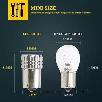 2 шт. 1156 BA15S BAU15S P21W PY21W сигнальная лампа 1157 BAY15D светодиодная лампа 2016SMD стоп-сигнал заднего хода дневные ходовые огни 2pcs&1156 ba15s P21W белый