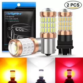 2 шт. 1156 BA15S P21W 1157 P21/5W BAY15D BAU15S PY21W T20 T25 3157 3156 S25 60SMD 3014 2400LM Замена для автомобильного фонаря заднего хода 1156 BA15S P21W белый