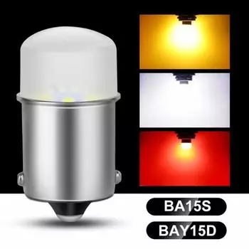 2 шт. 1156 P21W P21 5 Вт 1157 BA15S BAY15D светодиодные автомобильные сигнальные лампы дневного света 12 В автомобильные противотуманные фары белого, красного, желтого цвета 1156 white