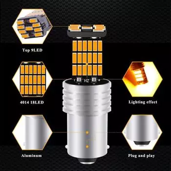 2 шт. 1157 1156 BA15S P21W W16W светодиод 45 SMD 4014 CANBUS без ошибок автомобильная задняя лампа стоп-сигнал автозадний фонарь заднего хода 1156 ba15s P21W белый