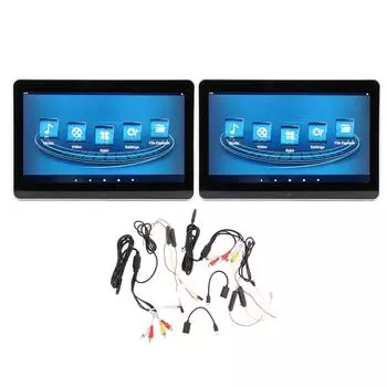 2 шт. 11,6-дюймовый экран в автомобильном подголовнике, монитор-планшет для Android 11, ТВ-мониторы на заднем сиденье, видеоплеер 2+32G