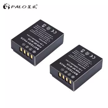 2 шт., 1200 мАч NP-W126 NP W126 NPW126 аккумуляторы для Fujifilm FinePix HS30EXR, HS33EXR, X-Pro1, X-E1, X-E2, X-M1 чёрный