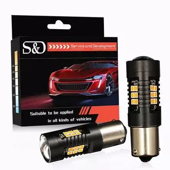 2 шт. 1200LM 1156 BAU15S светодиодные лампы автомобиля Противотуманные фары задний фонарь DRL автоматический указатель поворота фонари заднего хода 6000K 3030 21SMD 12 В белый